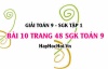 Giải bài 10 trang 48 SGK Toán 9 tập 1: Cách lập công thức y theo x